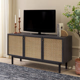 Safavieh Aino 3 Door Sideboard / Media Stand Distressed Black MED9618E