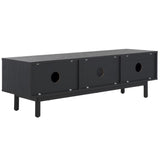 Safavieh Aino 2 Door Media Stand Black 53.2" x 15.4" x 16"