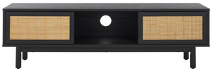Safavieh Aino 2 Door Media Stand Black 53.2" x 15.4" x 16"