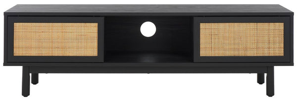 Safavieh Aino 2 Door Media Stand Black 53.2" x 15.4" x 16"