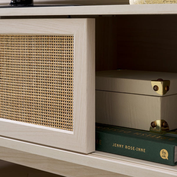 Safavieh Aino 2 Door Media Stand White 53.2" x 15.4" x 16"