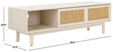 Safavieh Aino 2 Door Media Stand White 53.2" x 15.4" x 16"