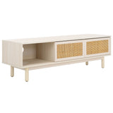 Safavieh Aino 2 Door Media Stand White 53.2" x 15.4" x 16"