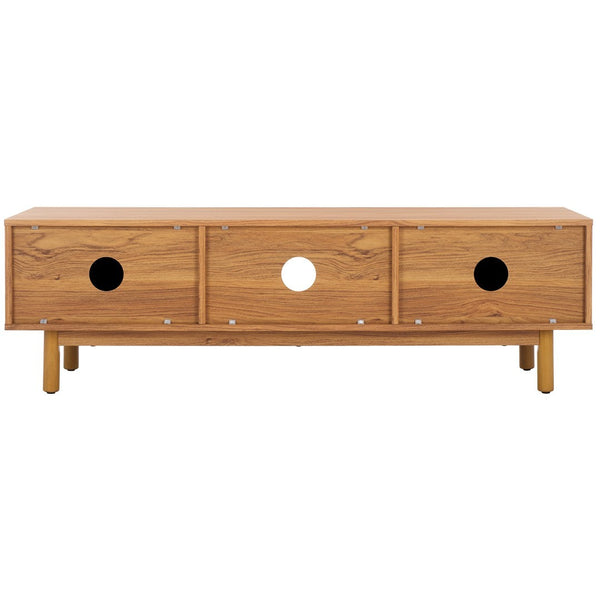 Safavieh Aino 2 Door Media Stand Oak 53.2" x 15.4" x 16"