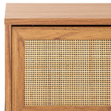 Safavieh Aino 2 Door Media Stand Oak 53.2" x 15.4" x 16"