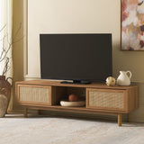 Safavieh Aino 2 Door Media Stand Oak 53.2" x 15.4" x 16"