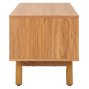 Safavieh Aino 2 Door Media Stand Oak 53.2" x 15.4" x 16"