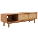 Safavieh Aino 2 Door Media Stand Oak 53.2" x 15.4" x 16"