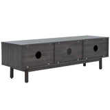 Safavieh Aino 2 Door Media Stand Distressed Black MED9619E