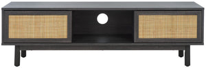 Safavieh Aino 2 Door Media Stand Distressed Black MED9619E