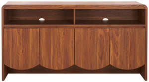 Safavieh Narine 4 Door 2 Shelf Sideboard/Media Stand Walnut 60.7" x 17.7" x 32.2"