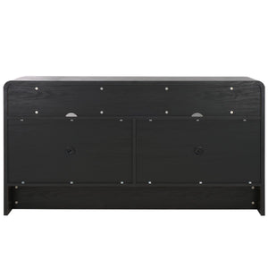 Safavieh Narine 4 Door 2 Shelf Sideboard/Media Stand Black 60.7" x 17.7" x 32.2"