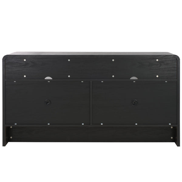 Safavieh Narine 4 Door 2 Shelf Sideboard/Media Stand Black 60.7" x 17.7" x 32.2"