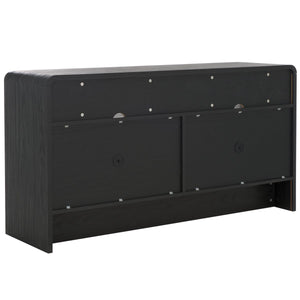 Safavieh Narine 4 Door 2 Shelf Sideboard/Media Stand Black 60.7" x 17.7" x 32.2"