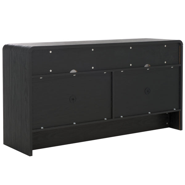 Safavieh Narine 4 Door 2 Shelf Sideboard/Media Stand Black 60.7" x 17.7" x 32.2"