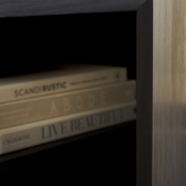 Safavieh Narine 4 Door 2 Shelf Sideboard/Media Stand Black 60.7" x 17.7" x 32.2"