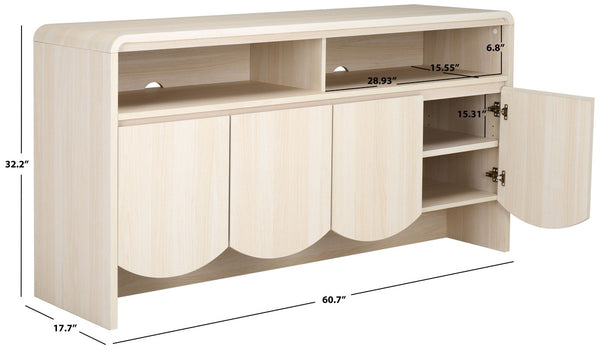 Safavieh Narine 4 Door 2 Shelf Sideboard/Media Stand White MED9620C-2BX