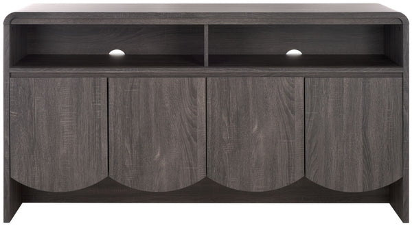 Safavieh Narine 4 Door 2 Shelf Sideboard/Media Stand Distressed Black MED9620E-2BX