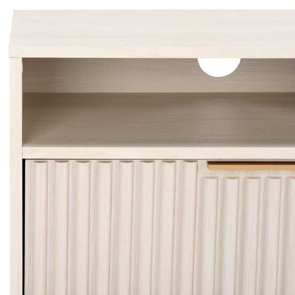 Safavieh Lylia 2 Drawer 2 Shelf Media Stand White / Gold Legs / Gold Handle MED9622C