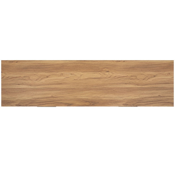 Safavieh Lylia 2 Drawer 2 Shelf Media Stand Oak / Black Legs / Black Handle MED9622D