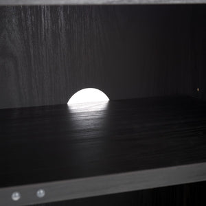 Safavieh Lylia 4 Door Media Stand Black / Black Legs / Gold Handle MED9623B