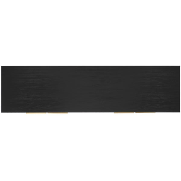 Safavieh Lylia 4 Door Media Stand Black / Black Legs / Gold Handle MED9623B