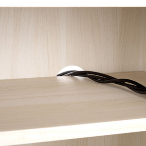 Safavieh Lylia 4 Door Media Stand White / Gold Legs / Gold Handle MED9623C