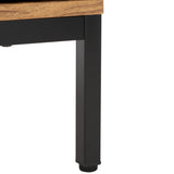 Safavieh Lylia 4 Door Media Stand Oak / Black Legs / Black Handle MED9623D