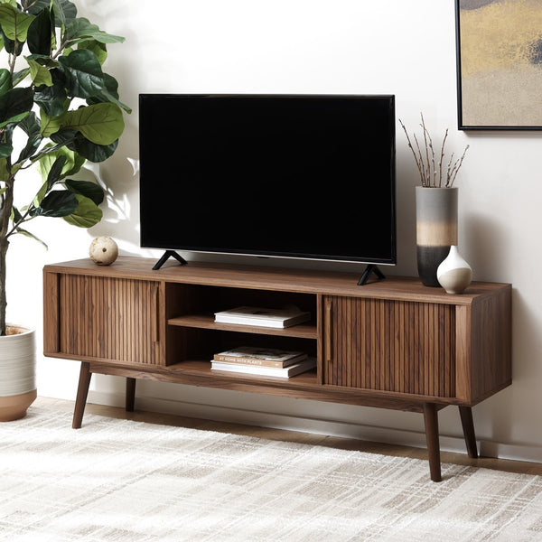 Safavieh Aphra 2 Door 2 Shelf Media Stand Walnut MED9624A