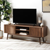 Safavieh Aphra 2 Door 2 Shelf Media Stand Walnut MED9624A