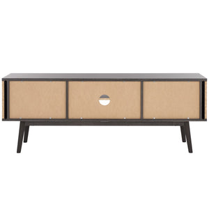 Safavieh Aphra 2 Door 2 Shelf Media Stand Distressed Black MED9624E