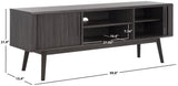 Safavieh Aphra 2 Door 2 Shelf Media Stand Distressed Black MED9624E