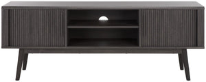 Safavieh Aphra 2 Door 2 Shelf Media Stand Distressed Black MED9624E