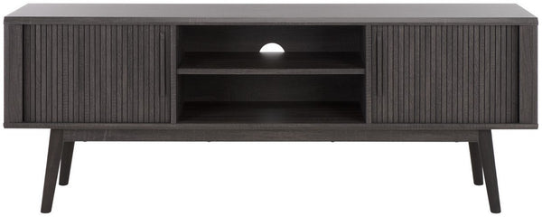 Safavieh Aphra 2 Door 2 Shelf Media Stand Distressed Black MED9624E