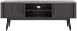 Safavieh Aphra 2 Door 2 Shelf Media Stand Distressed Black MED9624E