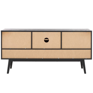Safavieh Aphra 2 Door 3 Drawer Media Stand Black  MED9625B-2BX