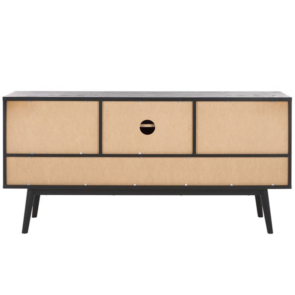 Safavieh Aphra 2 Door 3 Drawer Media Stand Black  MED9625B-2BX