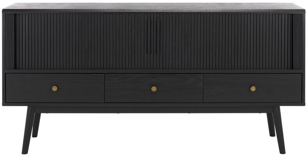 Safavieh Aphra 2 Door 3 Drawer Media Stand Black  MED9625B-2BX