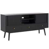 Safavieh Aphra 2 Door 3 Drawer Media Stand Black  MED9625B-2BX