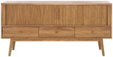 Safavieh Aphra 2 Door 3 Drawer Media Stand Oak MED9625D-2BX