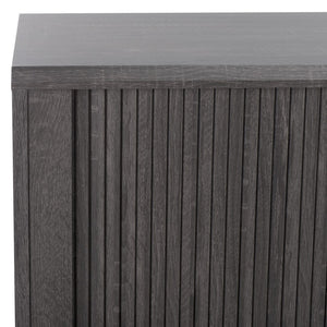 Safavieh Aphra 2 Door 3 Drawer Media Stand Distressed Black  MED9625E-2BX