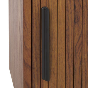 Safavieh Javante Tambour Door Media Stand - Stylish Storage Solution With Sleek Design For Modern Living Rooms Walnut MED9627A