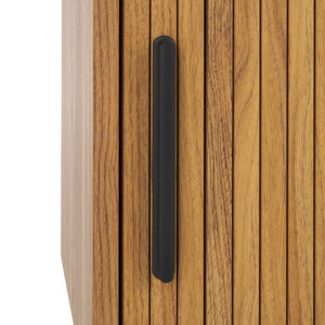 Safavieh Javante Tambour Door Media Stand - Stylish Storage Solution With Sleek Design For Modern Living Rooms Oak MED9627B