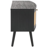 Safavieh Cielle 2 Door Media Stand Black / Natural 59.7" x 15.4" x 21"