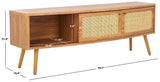 Safavieh Cielle 2 Door Media Stand Oak / Natural 59.7" x 15.4" x 21"