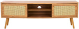 Safavieh Cielle 2 Door Media Stand Oak / Natural 59.7" x 15.4" x 21"