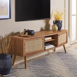 Safavieh Cielle 2 Door Media Stand Oak / Natural 59.7" x 15.4" x 21"