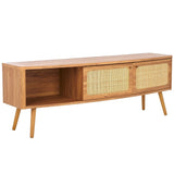 Safavieh Cielle 2 Door Media Stand Oak / Natural 59.7" x 15.4" x 21"