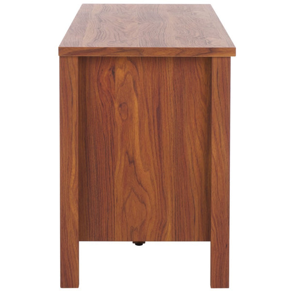 Safavieh Evane 2 Door Media Stand Walnut / Natural 59.1" x 15.6" x 21.7"