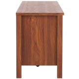 Safavieh Evane 2 Door Media Stand Walnut / Natural 59.1" x 15.6" x 21.7"